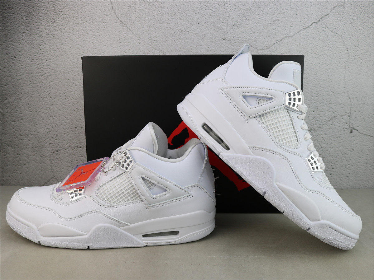 GX Batch Air Jordan 4 Retro Pure Money 2017 WHITE 308497-100